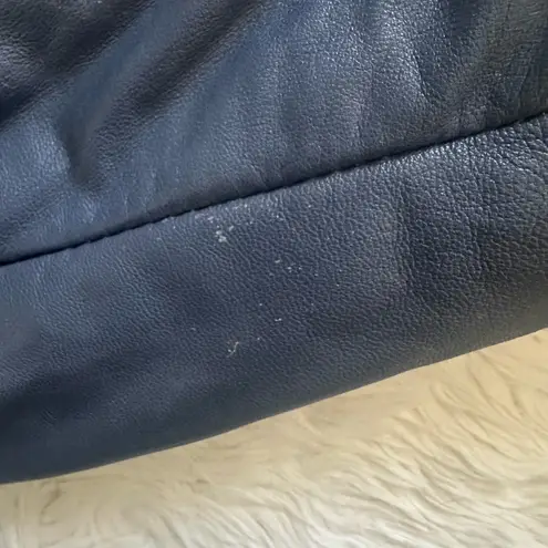 Just Cavalli Roberto Cavalli Leather Jacket Quilted Studded Zip Up IT 40 / US 4