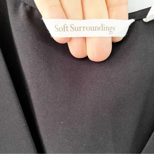 Soft Surroundings Black Sleeveless Blouse Enka Tank Top Shirt Size Large