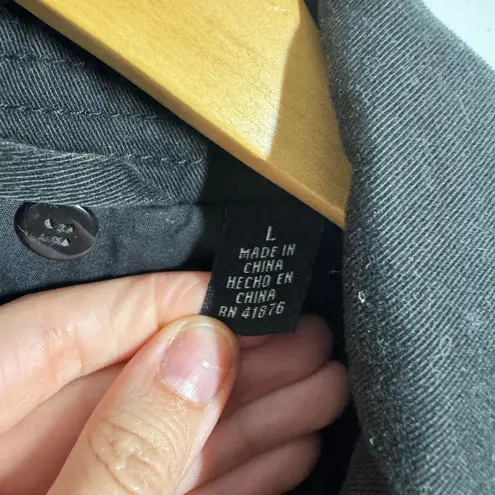 Big Chill Jacket Women L Black Military Chore Pocket Y2K Quilted Lined Cotton Size L