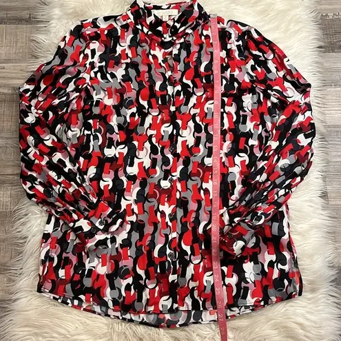 Etcetera dressy print blouse like new 6