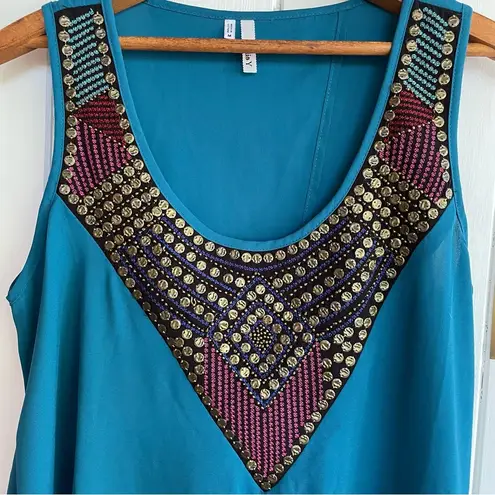 Studio Y ⭐️ Turquoise blue tank Size Medium 