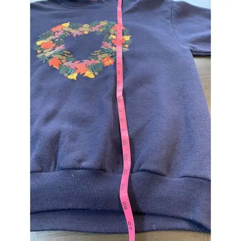 Lee Vtg Sweatshirt Women Medium Fall Autumn Leaves Heart‎ Wreath Grandmacore Granny thumbnail 11