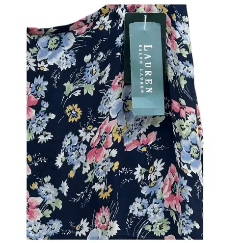 Ralph Lauren Lauren  Palm Beach Navy Floral Cottagecore Maxi Skirt NWT 10