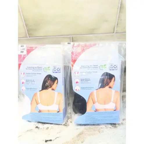 Playtex 4693 18 Hour Original Comfort Strap Bra Set Of 2 - 38B Black & White