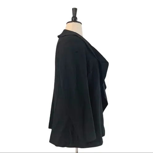 Christopher & Banks Ruffle Front Black Blazer Long Sleeve Women's Size 1X Plus