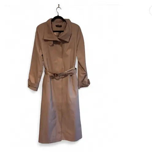 Lauren Ralph Lauren Khaki Stand Collar Trench Coat Tan Size L