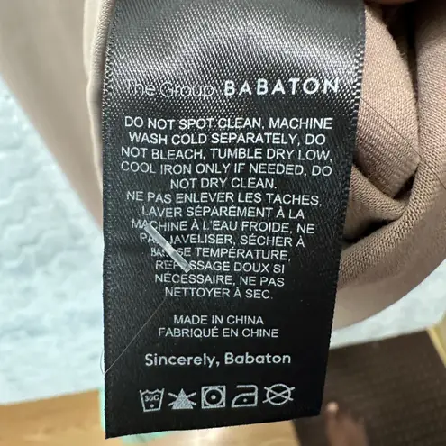 Aritzia Babaton Tank Sleeveless Dress Bodycon L Clean Girl Minimalist Neutral Tan Size L