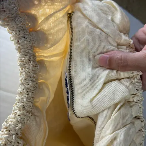 Vintage 70’s Sears, Roebuck & Co Raffia Straw bag with bamboo handles