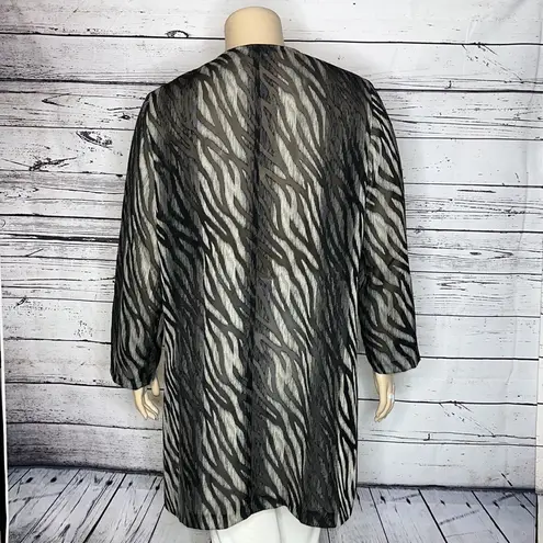 St. Bernard Classics Collection Size 20 Animal Print Duster Cardigan Jacket