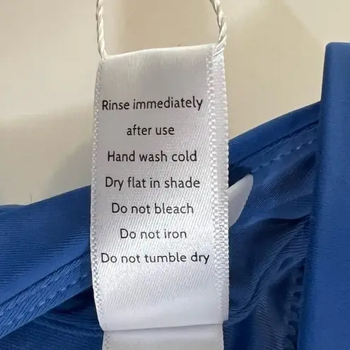 ANDIE The Lagos Halter One Piece Swimsuit Tie Back Horizon Blue Beach Pool