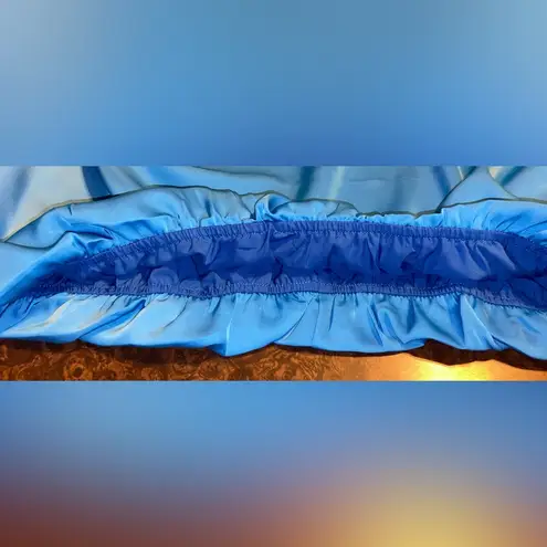 Pretty Garden NWT Mock Turtleneck Sleeveless Cropped Bubble Top Blue Size L