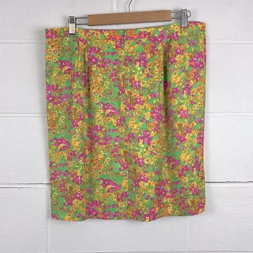 Boden USA Boden women’s floral silk blend lined pencil skirt