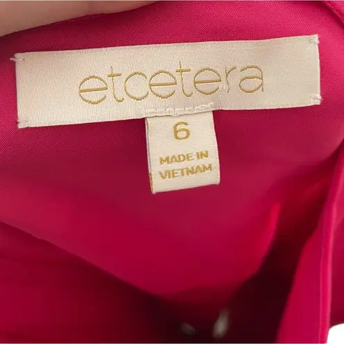 Etcetera  Tulip Luxury Grunge Barbie Pink Red Corset Asymmetric Sleeveless Dress