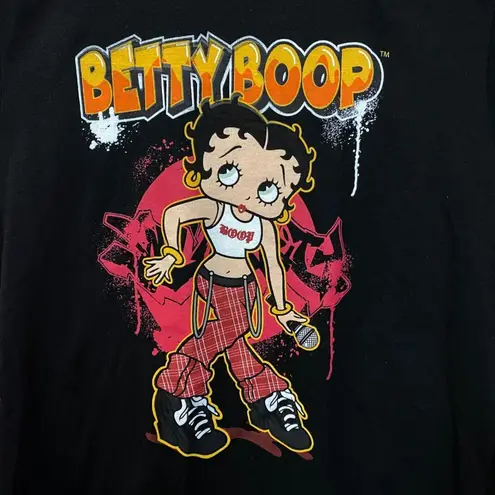 Betty Boop No Doubt Inspired Betty Graffiti Spell-Out Tee L g