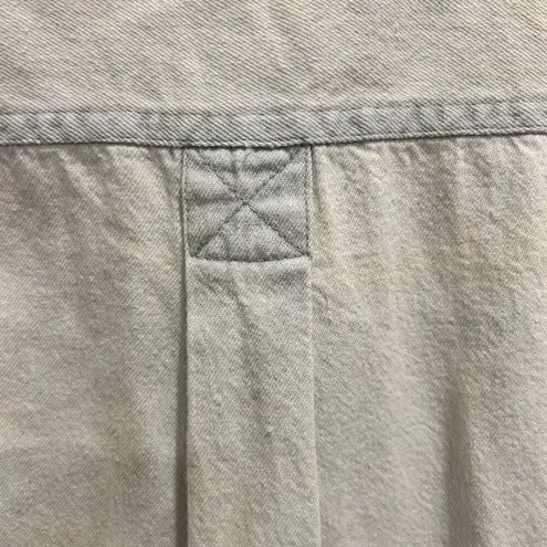 Cotton Express VTG Cotton Express Sleeveless Button Down Denim Shirt Women Medium White Lace