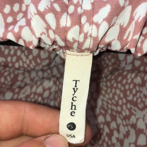 Tyche Amalfi Slanted Hem Jumpsuit size small blush color summer speckled dress