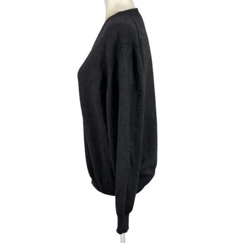 Valentino Jeans Wool Blend V Neck Grandpa Pullover Sweater IT Size 56 Gray