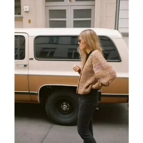 Ba&sh 💕💕 Gilet Haili Reversible Cardigan Sweater ~ Jaune Knit Small US 6 - Image 3