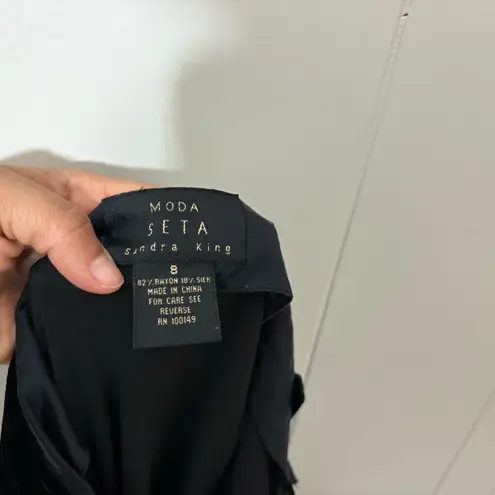 Vintage Moda Seta Sandra King Women's Skirt Velvet Maxi Black Size 8