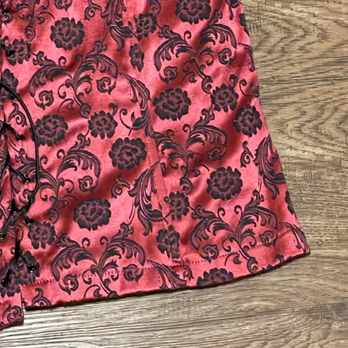 Frederick's of Hollywood Vintage Frederick’s Of Hollywood Red Black Tank Corset With Boning Size 1X