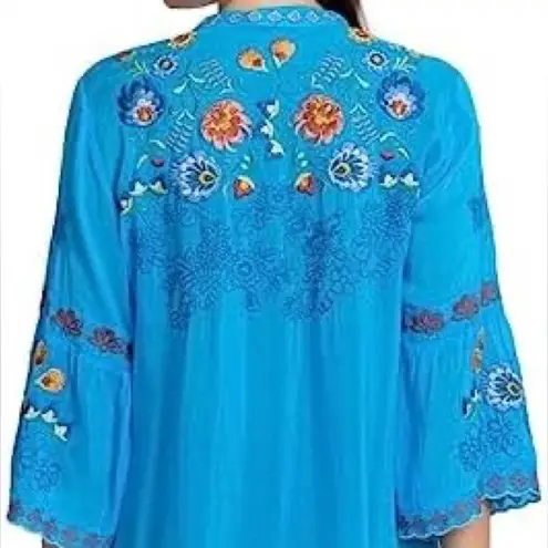 Johnny Was extremely heavily embroidered bell sleeved Maverick blouse NWT RARE