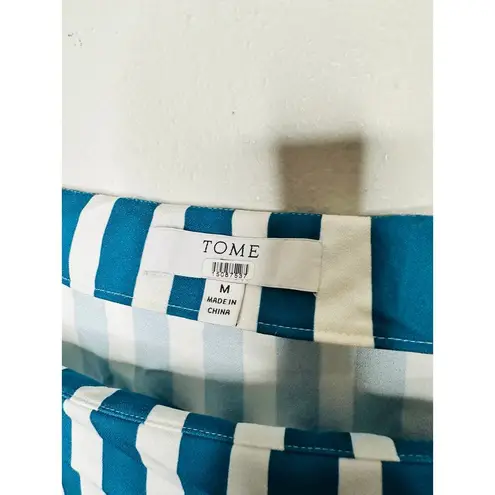 TOME x RTR Blue White Handkerchief Hem Striped Tank Top Size Medium