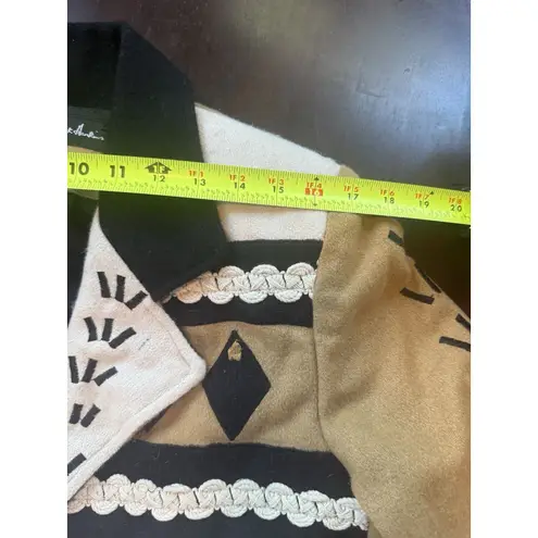 Anthony Mark Hankins Wool Embroidered Jacket Boho Artsy Unique Women’s Large Tan