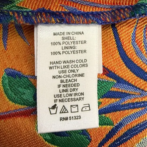 CeCe Havana Fiesta Jacquard Tropical Floral Print Mini Dress Womens 8 Sleeveless