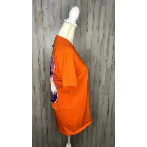 Hanes NWT Clemson Tigers Orange Scenic Back‎ Design Unisex Short Sleeve T-Shirt