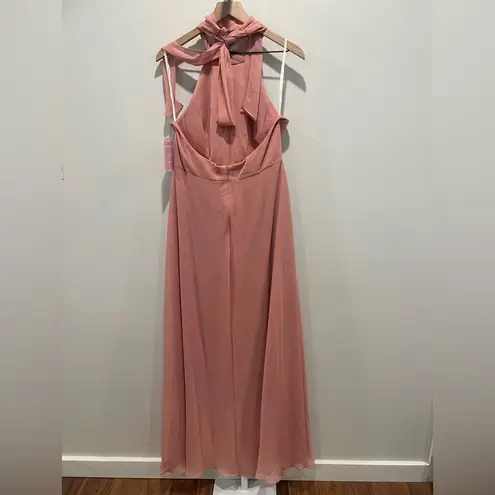 After Six High Neck Halter Backless Maxi Dress Size 14