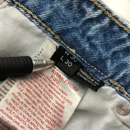 VERO MODA Womens Jeans Boyfriend Distressed Medium Wash Size 30x30