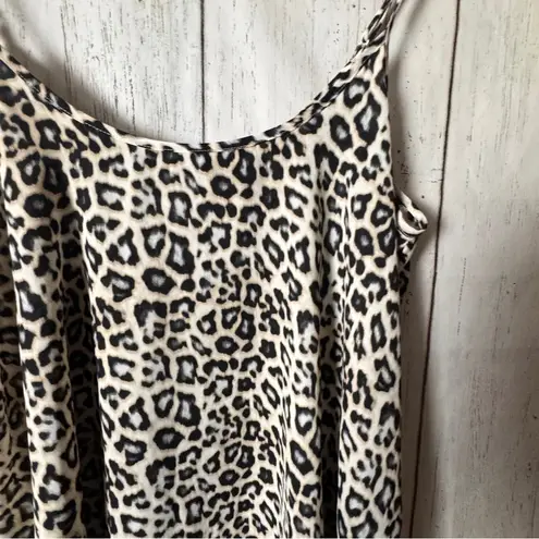 Apt. 9  Essentials Women's Woven Flounce Spaghetti Strap Stripe Blouse  Size L