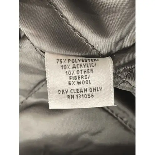 Valerie Stevens VTG Tweed Moto Jacket Black Gray Faux Leather Trim Medium