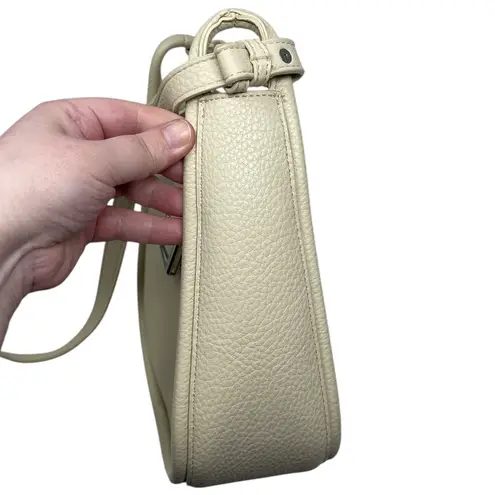 Miztique Chic Cream Faux Leather Shoulder Bag with Silver Accents Classic Tan