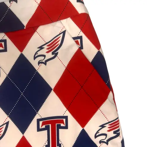 Loudmouth Ladies Argyle Eagle White Red Blue USA T Logo Stretch Size 8