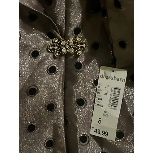 NEW Dress Barn Brown Metallic Bridal Mother Of Bride Jacket Blazer 8