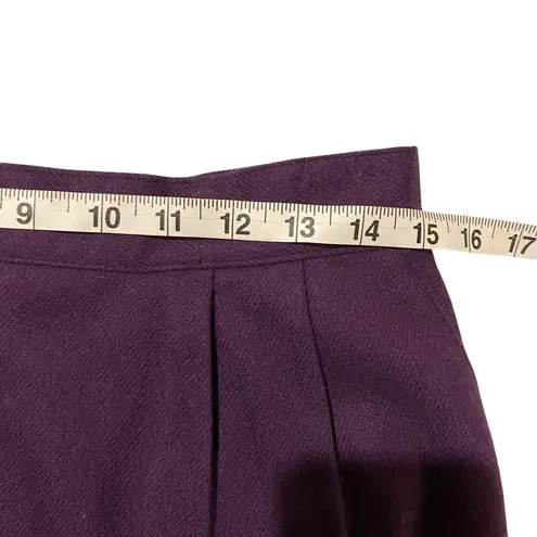 Sag Harbor Vintage 100% Pure Wool Plum Pencil Skirt Womens Size 14 Lined Slit