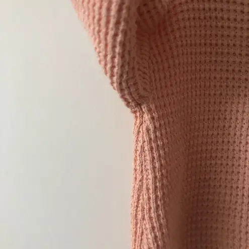 I Love Mr. Mittens Cotton Waffle Knit Oversized Sweater in Pink Size XS/Small