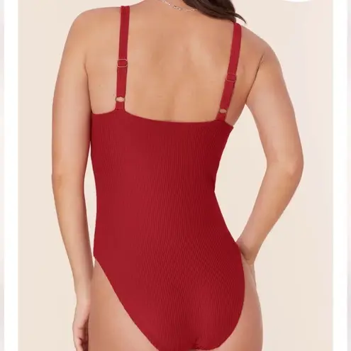 ANDIE Marco Rib One Piece swimsuit Flame Red size Medium NWT