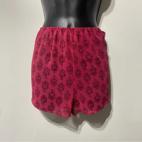 PINK - Victoria's Secret Victorias Secret Pink Paisley Sheer Pajama Set Top Shorts Sz Large Y2K