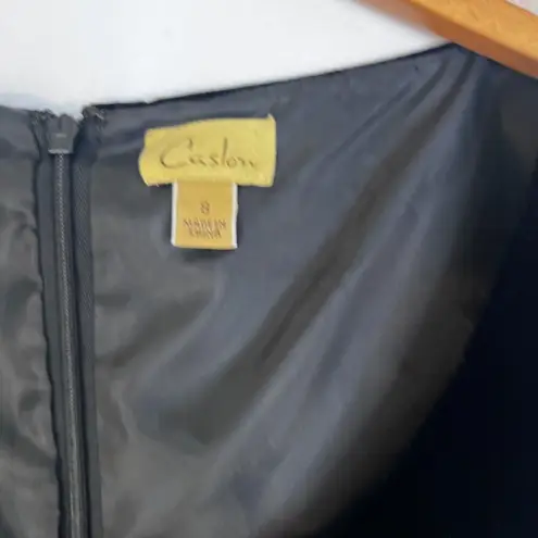 Caslon Black Velvet Sleeveless Low Scoop Neck Beaded Hem Dressy Tank Hem Size 8