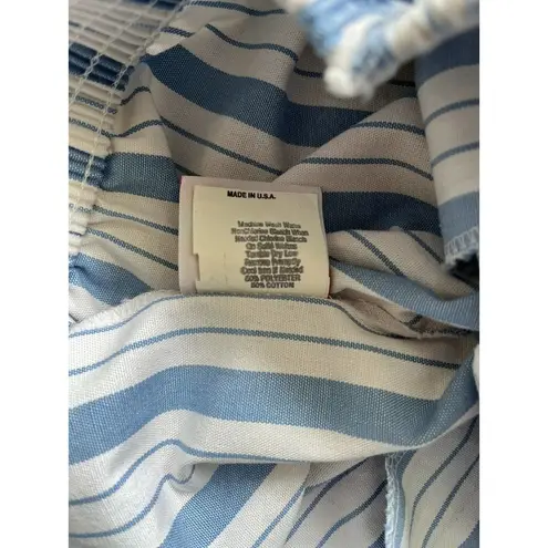 Haband For Her Vintage Striped High Rise Pull On Modest Bermuda Shorts Size 27 White