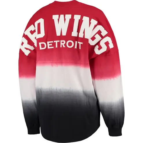 Fanatics Detroit Red Wings Ombré Spirit Jersey Oversized Women's Large Red Black