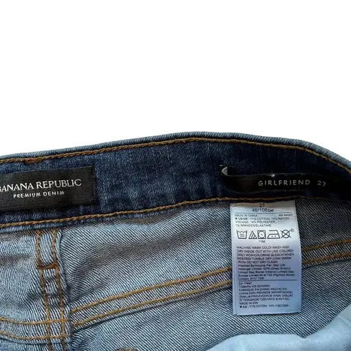 Banana Republic  Girlfriend Two Tone Crop Jeans, Sz 27