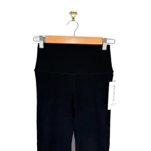 Athleta  Sutra Lace Tight Leggings Black Sz S/M NWT High Waist Yoga Perforated