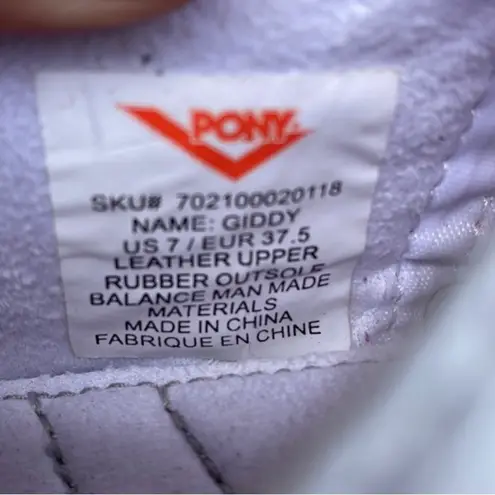 New Pony Women's Giddy White and Pink Athletic Shoes Size 7