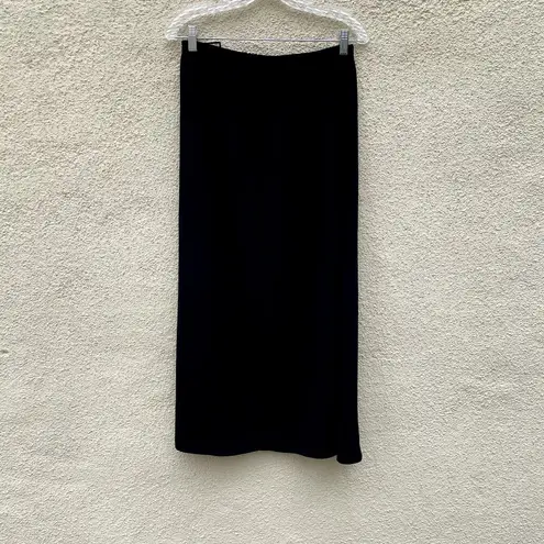 Vintage New Old Stock Black Maxi Skirt M Anna Pull On Size M