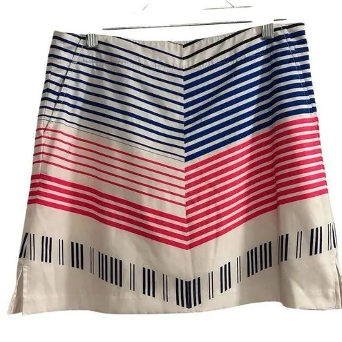 Lady Hagen Women's Chevron Stripe Skort Size 6 Golf Tennis Red white & blue