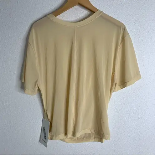 Lululemon  Lightweight Mesh Reversible Yoga Tee Tan Neutral Size 12