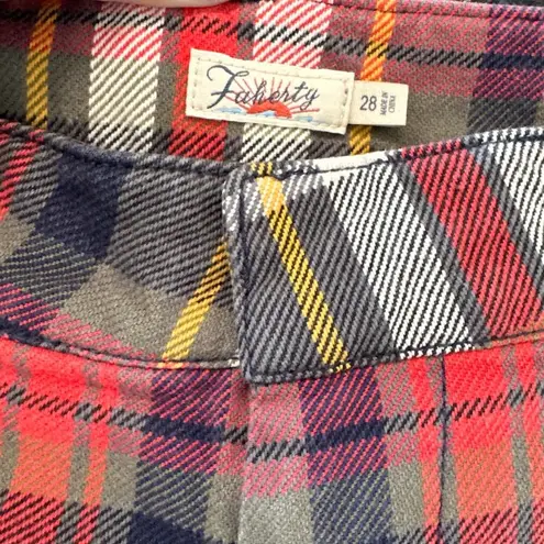 Faherty Cinder Pants Dress Trouser Westport Tartan Plaid Pant Size 28, EUC